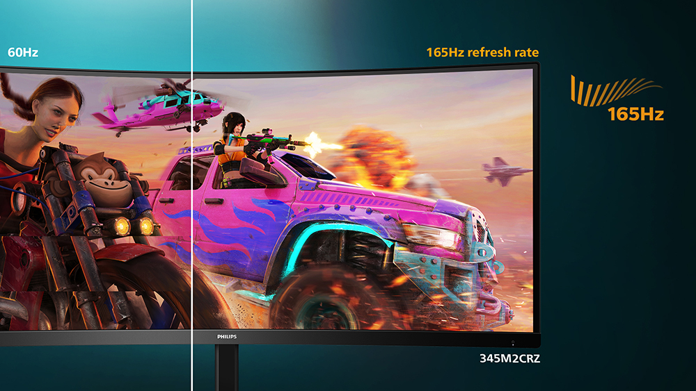 Experience Ultra-smooth images and fluid gameplay with 165Hz refresh rate.