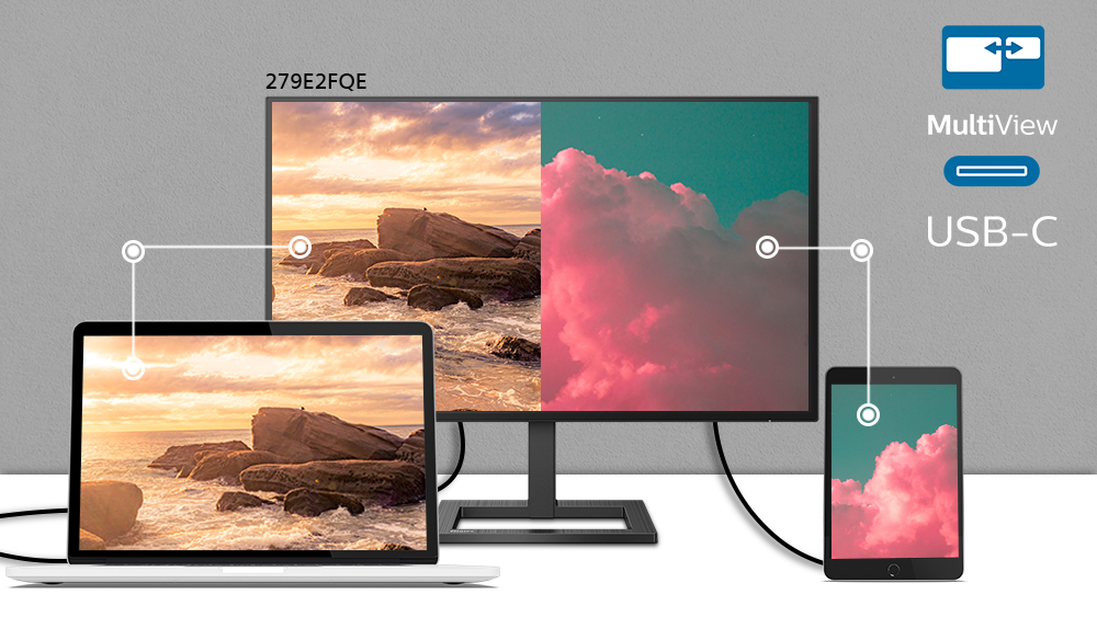 MultiView and USB-C enable you to tackle complex multi-tasking and be more productive.